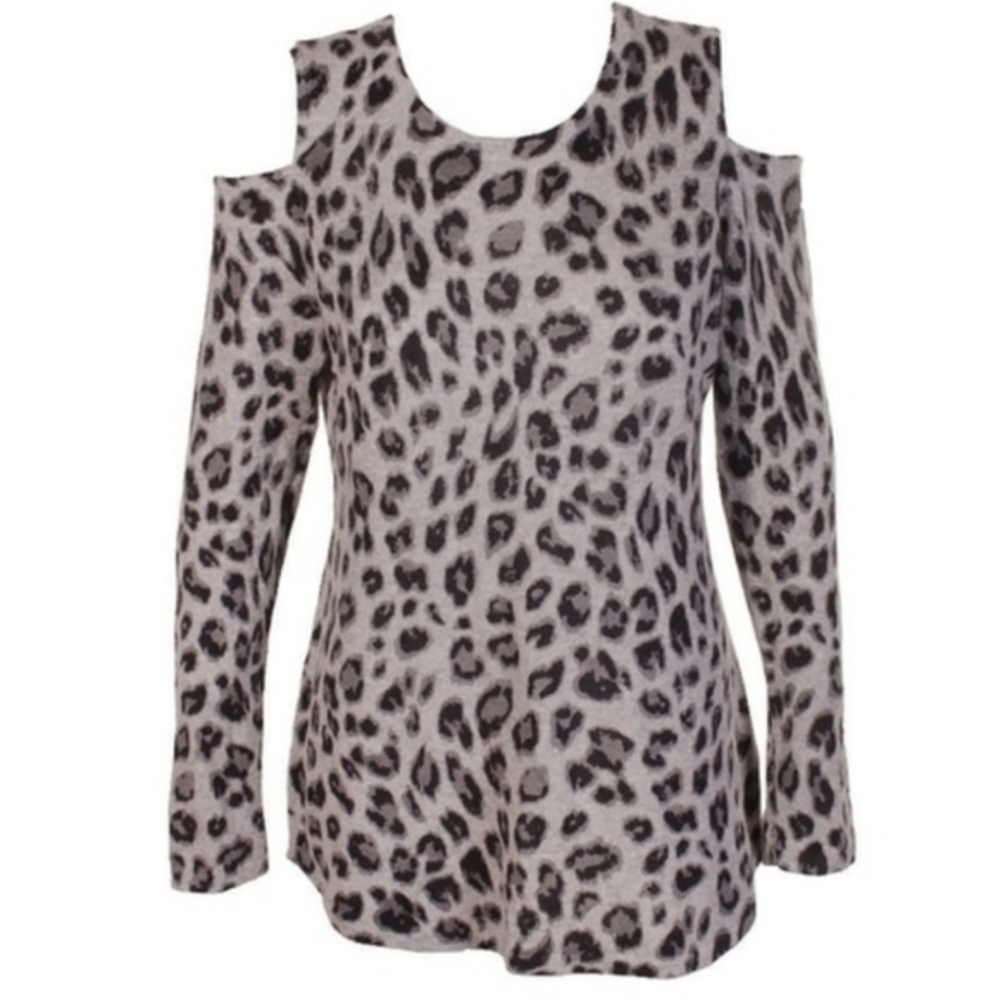Charter Club leopard sweater‎ 100% Cashmere